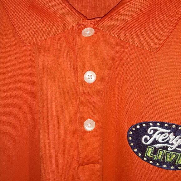 NIKE Golf Dri Fit Fergs Live Golf Polo Shirt Mens L Orange - Picture 4 of 8